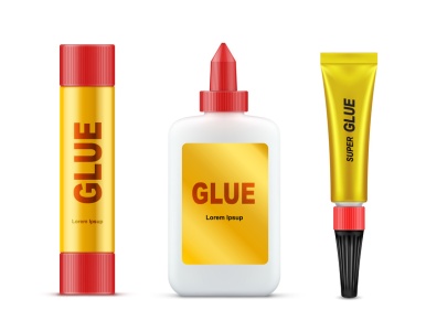 Different glue tubes (© Vectorpocket / Fotolia.com)